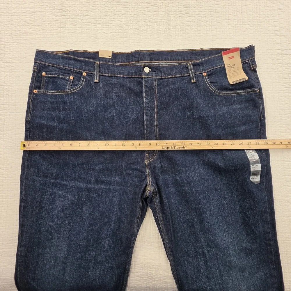 Levi's 559 Relaxed Straight Fit Jeans Blue Big & Tall Men's 54x29 NEW Stretch‎